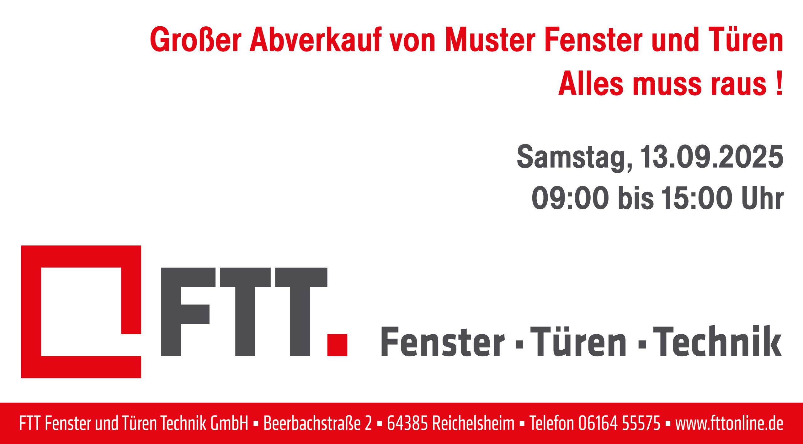 Abverkauf_FTT Großer Abverkauf von Muster Fenster und Türen